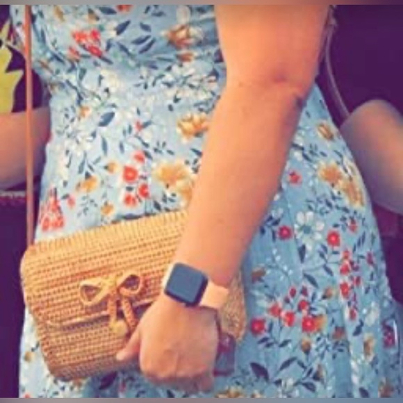 NWT Handwoven Wicker Crossbody Wallet Boho Purse - Picture 3 of 5